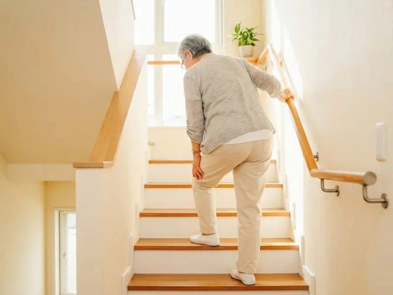 Müde Beine beim Treppensteigen