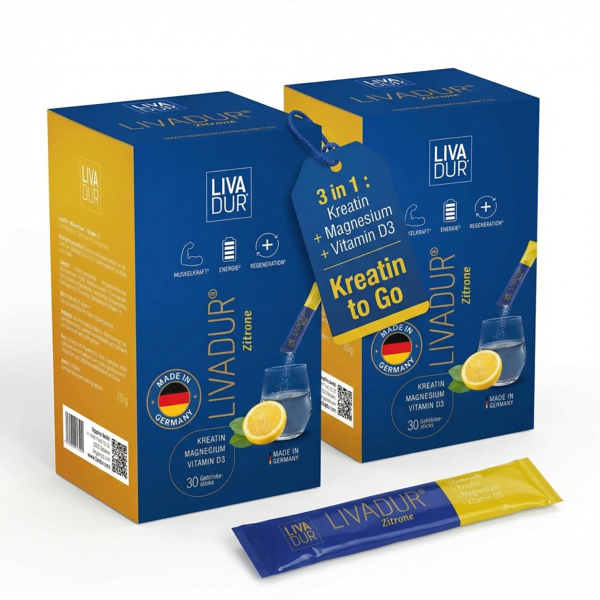 LIVADUR® - Zitronengeschmack - 30 Tagessticks pro Packung