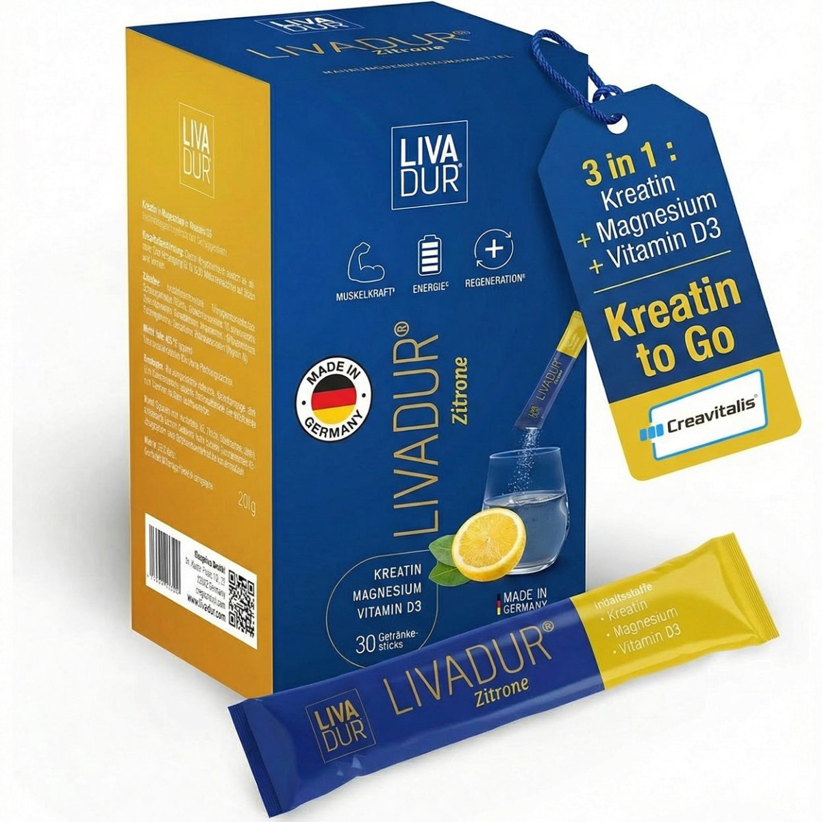 LIVADUR® - Zitronengeschmack - 30 Tagessticks pro Packung