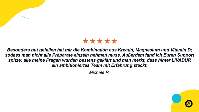 Bewertung 5 Sterne Livadur Michéle R.