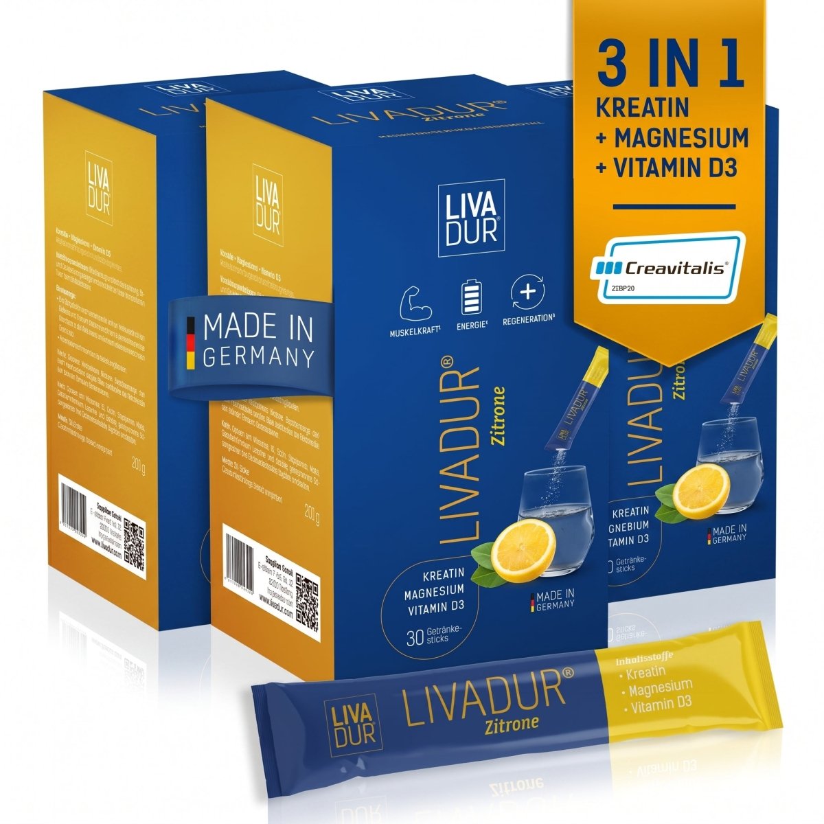 LIVADUR® - Zitronengeschmack - 30 Tagessticks pro Packung