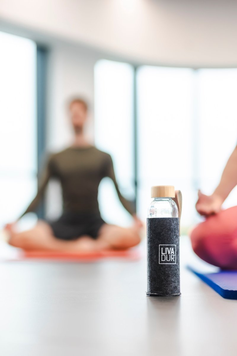 LIVADUR® Glasflasche im Filz-Schutzhülle