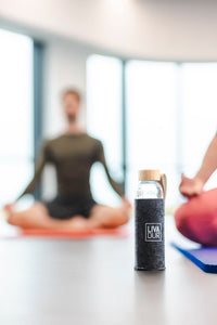 LIVADUR® Glasflasche im Filz-Schutzhülle